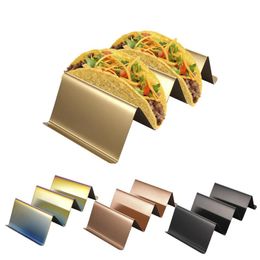 Stainless Steel Mexic Pancake Rice Cake Roll Holder Taco Holder Spring Rolls Spring Roll Pancake Stand Rack Pizza Bakeware LX3612