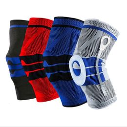 Elbow Knee Pads Only 1Pcs Sports Men Silicone Spring Protector Brace Basketball Running Dance pad Man Tactical ca 230307