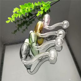 Coloured peach-heart pot and cigarette fittings Glass Bongs Glass Smoking Pipe Water Pipes Oil Rig Glass Bowls Oil Burn