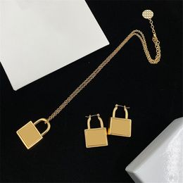 Heavy Lock Pendant Necklaces Women Polished Charm Female Party Club Gift Necklace