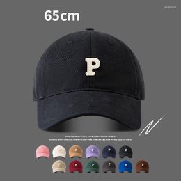 Ball Caps Big Size 59-65cm Baseball Cap Women Cotton Large Head Circumference Mens Trucker Hat Snap Back Gorras Sunshade