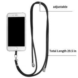 Cell Phone Straps Charms Universal Mobile Safety Gasket Hanging Rope Lanyard Adjustable Detachable Neck Cord For All s Case Combination