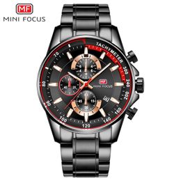 Wristwatches Quartz Watch Business Men Simple Sport Wristwatch Three Sub-Dials Calendar Second Minute Display Timer 3ATM Waterproof Fashion