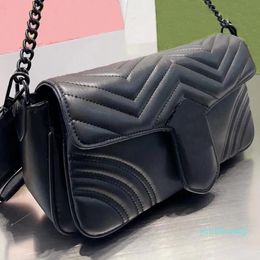 Fashion women's bag chain shoulder bag V stripe classic logo design handbag 95959