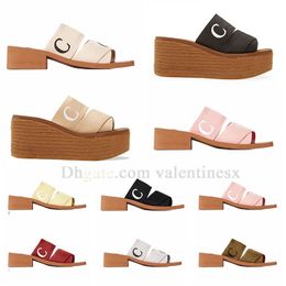 quality Womens Sandals Slippers thick soles Flat Woody Mules Desert Black pink White blue pink yellow beige Sandal shoes indoor Outdoor beach home Slipper Slide