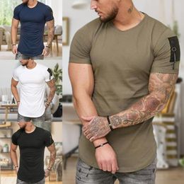Men's T Shirts Men Short Sleeve Tees Blouse Casual Breathable Tops Cotton Pullover Top Slim Fit T-shirt Linen T-shirts Men's Baggy Solid