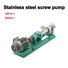 380V G Type Stainless Steel Single Screw Pump Transfer Chocolate Honey Syrup Grape Pump Single Stainless Steel