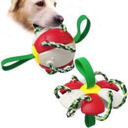 Dog Toys Chews Puppy Toy Interactive Chew Soft Rubber For s Bite Resistance Flying Discs Teeth Cleaning Pet Training Products 230307