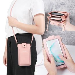 Evening Bags Mini Crossbody Shoulder Women Multi-functional Touchable Cell Phone Pocket Card Purse Ladies Female Messenger Bag