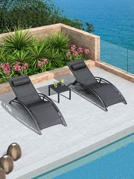 Camp Furniture Purple Outdoor Lounge Chair Waterproof Sunscreen Folding Portable Beach Courtyard Leisure Pool BedCamp