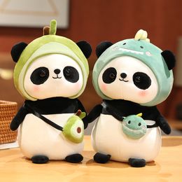 Plush Dolls 30/40cm Cute Panda Plush Toys Lovely Animal Bears Cosplay Unicorn Dinosaur Rabbit Flowers Pillow Stuffed Soft for Children Gift 230307