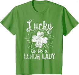 Men's T Shirts Lucky To Be A Lunch Lady T-Shirt St Patricks Day School Gift