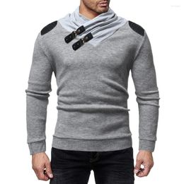 Men's Hoodies Mens Sweatshirt Long Sleeve Leather Buckle Autumn Spring Casual Top Boy Blouse Tracksuits Sweatshirts