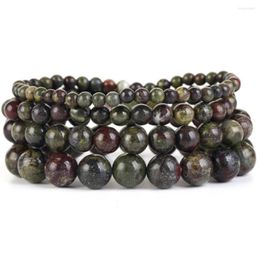 Strand 4/6/8/10mm Natural Stone Bracelet Dragon Blood Beads For Men Women Jewellery Gift Healing Energy
