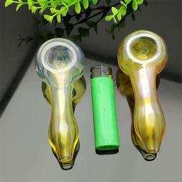 Hookahs new Europe and Americaglass pipe bubbler smoking pipe water Glass bong Yellow glass pipe
