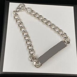 Silver Box Plate Charm Bracelets Women Simple Link Chain Bracelets Female Anniversary Party Gift Jewellery with Box