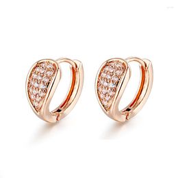 Hoop Earrings Trendy Clear Micro Cubic Zirconia For Women Jewelry 925 Silver Small Earring Accessory Brincos Bijoux