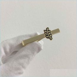 Tie Clips 10Pcs Wholesale Mason Enamel Clip Akasha Sprig Of Acacia Hiram Abiff Leaf Masonic Regalia Bar Masonry Masons Drop Delivery Dhxok