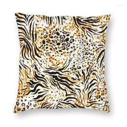 Pillow Animal Leopard Pattern Cover Print Texture Tribal Square Floor Case For Sofa Custom Pillowcase Home Decoration