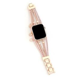 Handmade Strap For Apple Watch 8 Ultra Band 49mm 41mm 45mm Jewellery Bracelet Wrist Iwatch Series 7 6 SE 5 4 44mm 40mm 42mm 38mm Watchbands Accessories