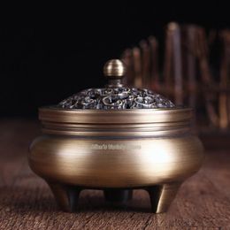 Fragrance Lamps Antiqued Metal Alloy Brass Pure Copper Dragon Phoenix Coils Incense Zinc Censer Thurible Burner Incensory