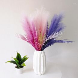 Decorative Flowers 70CM 8 Artificial Reed Grass Simulation Wedding Flower Fake Feather Plastic Onion El Home Party Deco Accessori
