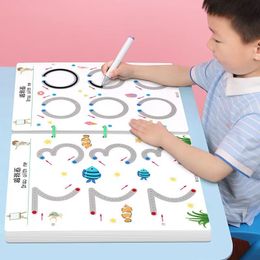Drawing Painting Supplies 136Page Children Montessori Toy Pen Control Training Colour Shape Math Match Game Set Toddler Learning Educational 230307