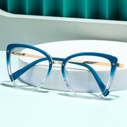 Sunglasses Frames Anti Blue Light Blocking Women's Square Glasses Frame Fashion TR90 Radiation Protection Eyeglasses Transparent Eyewear 2076 230307