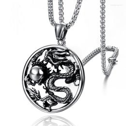 Pendant Necklaces 316L Stainless Steel Necklace Cool Men Dragon