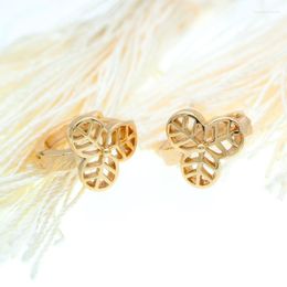 Hoop Earrings Gold Leaf Small Earings Women Gift Kids Baby Jewellery Pendientes Mujer Ohrringe Kolczyki Kupe Brincos 2023 E1657