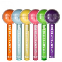 Lip Balm Handaiyan Lollipop Fun Round Container Lips Oil Care Clear Gloss Moisturiser Colour Change Temperature Makeup Lipgloss Kit D Dh2Fe