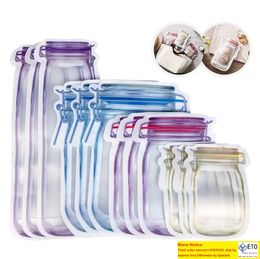 Seal Food Fresh Reusable Food Storage Refrigerator Freezer Fruit Containers Milk Fruit Meat Organizer Bag Household Supplies