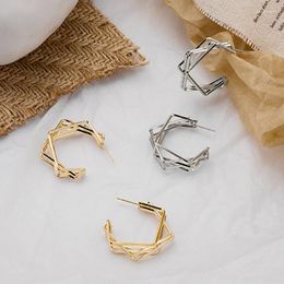Hoop Earrings U-Magical Temperament Geometric Gold Metal For Women Minimalist Circle Hollow Pendant Open Jewellery