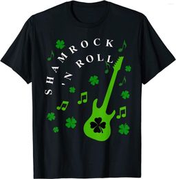 Men's T Shirts "SHAMROCK 'N ROLL" St. Patrick's Day Irish Music T-shirt