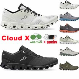 Shoes Designer Cloud x on Clouds Oncloud Road Training Fitness Shock Absorbing Sneakers Utility Black Triple White Cloudnova Form Trainers