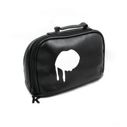 Cosmetic Bags Waterproof Bag Case Large Leather Fashion Women Zipper Black Makeup Drop Delivery Health Beauty Dhc1H