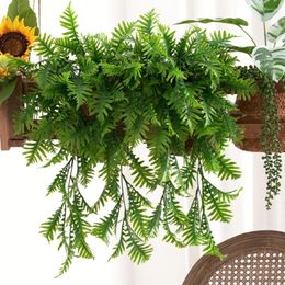 Decorative Flowers Props Home Decoration Party Supplies Faux Plant Garland Artificial Drynaria Fortunei Lifelike Greenery Wall Hanging