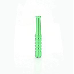 Latest Mini Colourful Aluminium Alloy Pipes Digger Tooth Dry Herb Tobacco Catcher Taster Bat One Hitter Portable Smoking Tube Cigarette Holder Dugout Tips