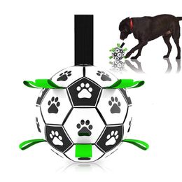 Dog Toys Chews Pet Toy Interactive Football Soccer Ball for Small Large s Outdoor Training Chewing Inflator Set Supplies 230307