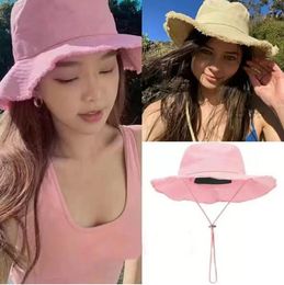 Designer Bucket Hat Woman Wide Brim Hats Summer Le Bob Artichaut Bucket Hat Sunshade for outdoor travel hats