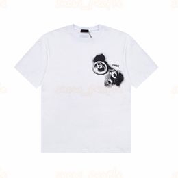 Mens Summer Black White T Shirt Womens Fashion Print T Shirts Men Round Neck Short Sleeve Tees Size XS-L