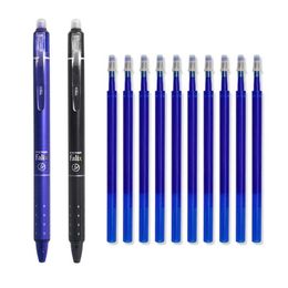 Gel Pens Pushbutton Erasable Gel Pen 05mm Large Capacity Pen Refill Replaceable Rods Washable Handle School Office Supplies Stationery J230306