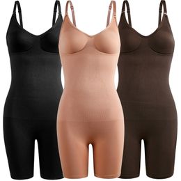 Mulheres femininas Mulheres sem costura Bodysuit Butt Shapewear Shapewar Cister Treinador Corpo Shaper Strappy-Back Back Enhancionando Cortive Roufet Cronçam 230307