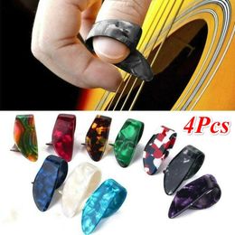 4Pcs/Set Guitar Part Finger Picks Guitar Picks Pickup Guitar Bass Fingerstyle Thumb Plectrums Picks Plectrum Guitar Strap