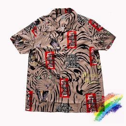 Camicie casual da uomo Top Quality WACKO MARIA Camicia Uomo Donna Vintage Tiger Hawaii T shirt Tees 230306