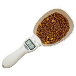 Dog Bowls Feeders Pet Food Scale Electronic Measuring Tool For Cat Feeding Bowl Spoon Kitchen Digital Display With Led 230307