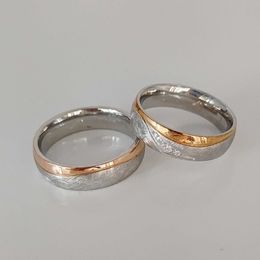 Band Rings High Quality Western Wedding Rings sets for Couples lovers wholesale vintage 14k rose gold plated stainless steel Jewellery AA230306