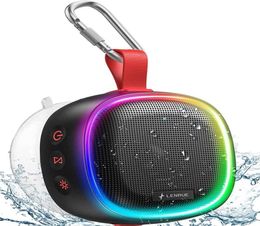 2022 Alto -falante Bluetooth com RGB Light Lenrue Ipx7 Soas de chuveiro portátil à prova d'água WHD SOM DOIS BASS BASS 20H TRUE6413170