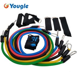 Resistance Bands YOUGLE 11pcs/set Pull Rope Fitness Exercises Resistance Bands Latex Tubes Pedal Excerciser Body Training Workout Yoga 230307