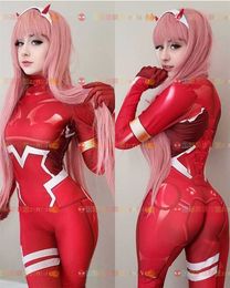 Anime Costumes Tight Come Zero 02 Two Bodysuit Cosplay Come Darling in the franxx Bodysuit 3D Printing For Women Halloween Christmas Z0301